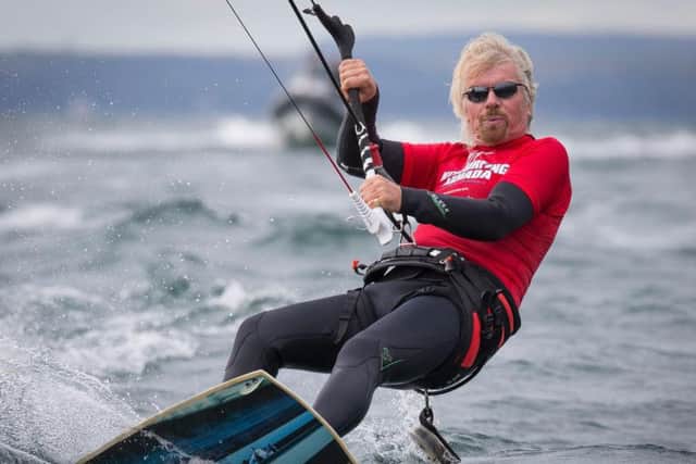 Sir Richard Branson at Hayling. Picture: Dan @ Kitesurfing Armada