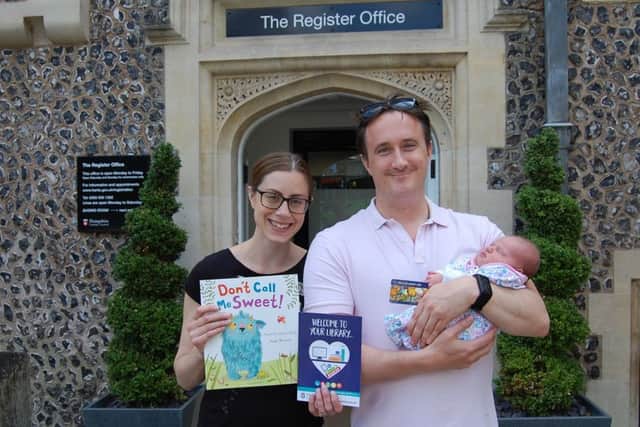 Jennifer Baker with her parents Jane and Stephen. Picture: Hampshire County Council