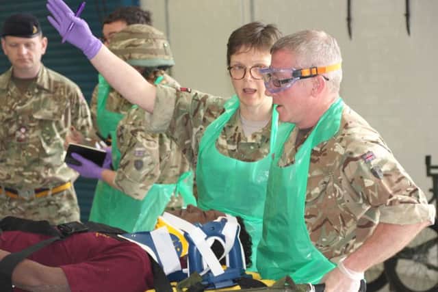 Captain Ruth Black and fellow medics
