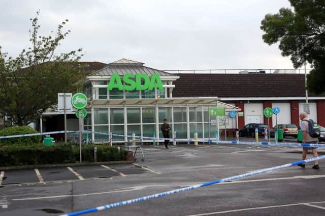 Police have launched an investigation after a man died in the early hours of Wednesday morning in the car park of Totton Asda. Despite efforts of South Central Ambulance Paramedics the man was pronounced dead at the scene. Photo: UKNIP