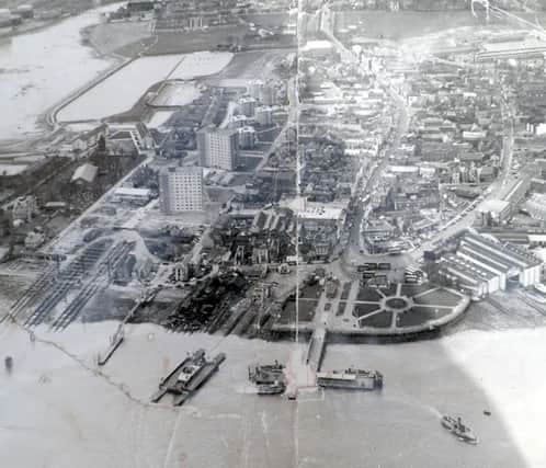 A somewhat damaged view of Gosport, but worth closer inspection.				          Picture: Richard Hulse Collection