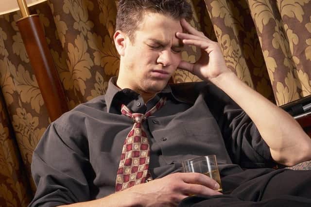 Many veterans have a long history of alcohol abuse, the survey concluded Picture posed by model