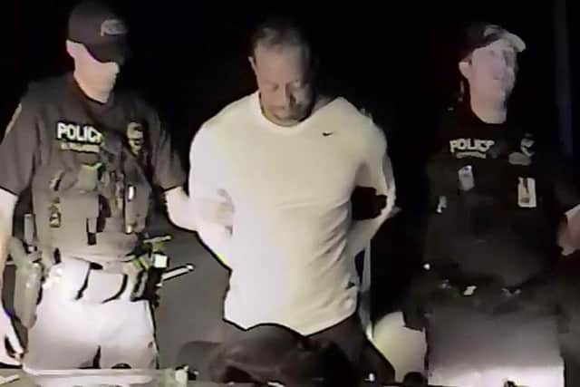 Dashcam footage of Tiger Woods under arrest
