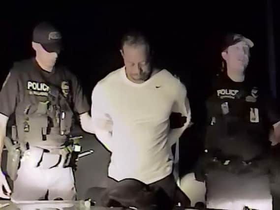 Dashcam footage of Tiger Woods under arrest