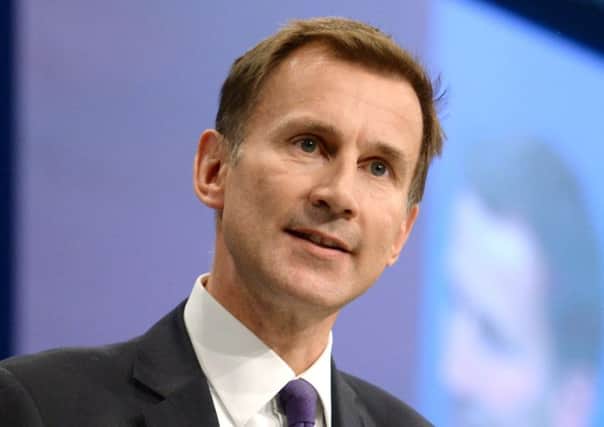 File photo dated 06/10/15 of Health Secretary Jeremy Hunt, who has blasted the NHS over allegations health bosses failed to investigate the unexpected deaths of more than 1,000 people since 2011 as "totally and utterly unacceptable". PRESS ASSOCIATION Photo. Issue date: Thursday December 10, 2015. A leaked investigation found a "failure of leadership" at Southern Health NHS Foundation Trust meant the deaths of mental health and learning-disability patients were not properly examined, according to reports. See PA story COMMONS Deaths. Photo credit should read: Stefan Rousseau/PA Wire PPP-151217-121007001