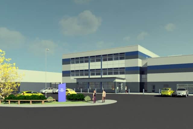 jpns-11-11-16-012 NEW standalone cgi Eastern Police Investigation Centre rep bfCGI images of the new ?18m Eastern Police Investigation Centre, due to be built at Merlin Park on Airport Service Road, Copnor, Portsmouth. PPP-161011-162330001