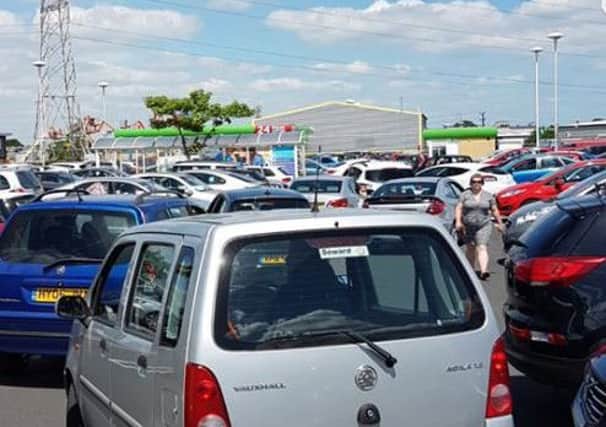 Drivers are facing hour-long waits to get out of Fareham Asda in Newgate Lane due to traffic congestion
