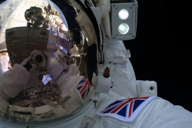 Tim Peake's spacewalk selfie from November 2016