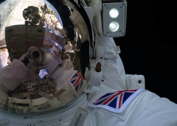 Tim Peake's spacewalk selfie from November 2016