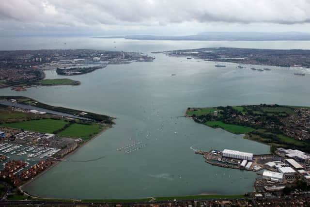 Aerial shot of ex-VT Halmatic site, now called Trafalgar Wharf 
Picture: Camilla Green