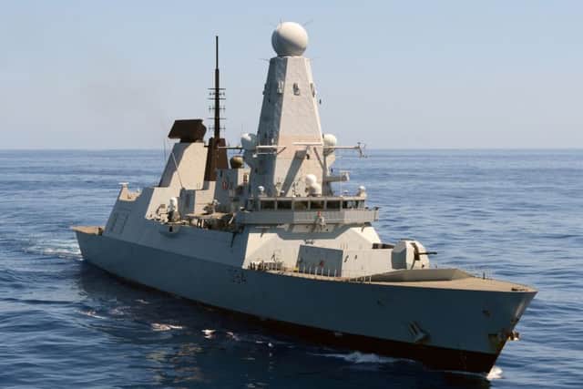 HMS Diamond, in the Central Mediterranean Sea. PPP-161027-163246001