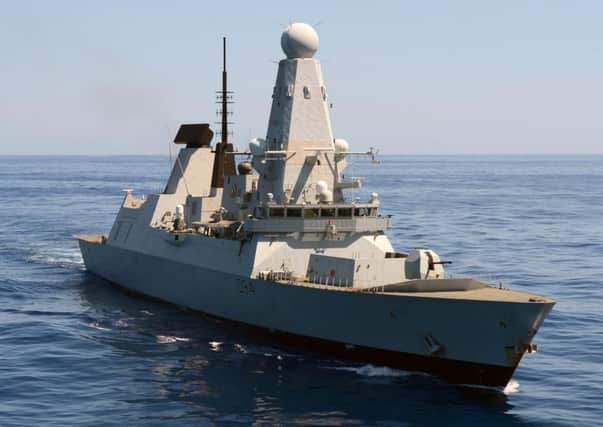 HMS Diamond, in the Central Mediterranean Sea. PPP-161027-163246001