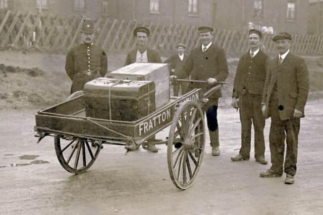 Ballot boxes at Fratton station, 1911. (Robert James collection)