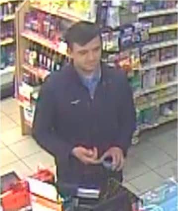 A cctv image of man police want to speak to in connection with a theft at Titchfield Haven nature reserve PPP-170606-142650001