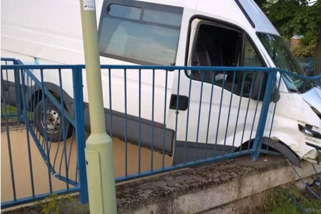Dean McKevitt was banned from driving after crashing a white Ford Iveco van into a subway in Petersfield Road, Leigh Park, on May 21. Picture: CPS