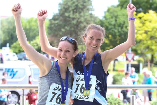 Lesley Locks, right, with her club-mate Louise Apsey, left. Picture: Habibur Rahman