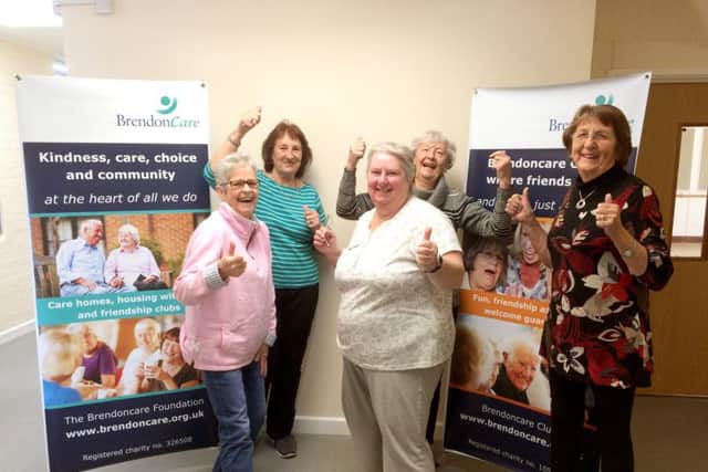 Brendoncare members Ann Walker, 70, Shirley Alexander, 76, Janet Chapman, 64, Anne Snowdon, 83, and Patricia Zyga, 81, who will be abseiling down the Spinnaker Tower for charity