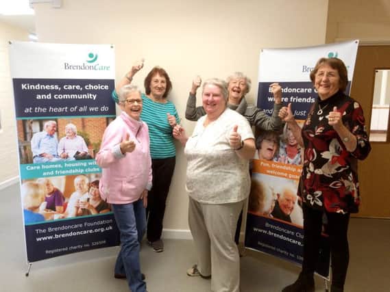 Brendoncare members Ann Walker, 70, Shirley Alexander, 76, Janet Chapman, 64, Anne Snowdon, 83, and Patricia Zyga, 81, who will be abseiling down the Spinnaker Tower for charity