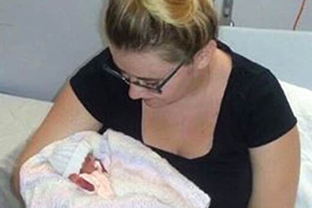 Megan Hayman and daughter Roxie-Marie, who was born stillborn six months into the pregnancyPicture: Megan Hayman