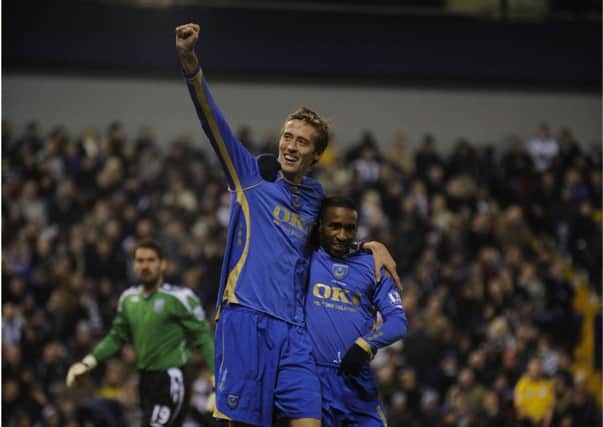 Peter Crouch and Jermain Defoe. Picture: Steve Read