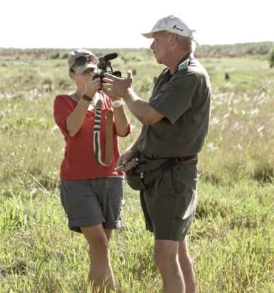 Angie interviewing Dr Dave Cooper, who runs the anti-poaching team