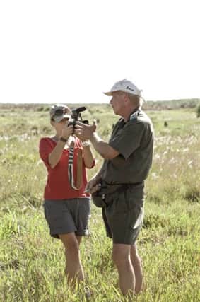 Angie interviewing Dr Dave Cooper, who runs the anti-poaching team