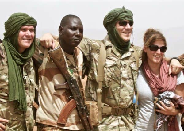 Angie with the anti-poaching team in South Africa