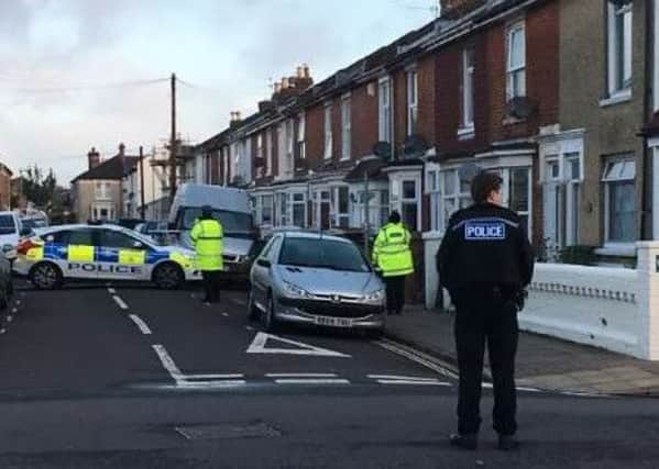 Police cordoned off part of Edmund Road last night.