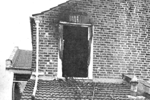 The blackened rear-bedroom of 96 Powerscourt Road, Copnor, where six-year-old James Randell died in a fire