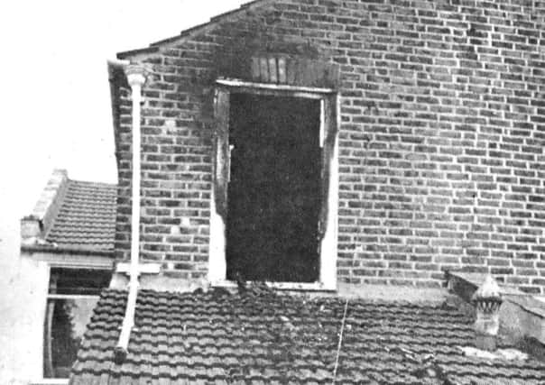 The blackened rear-bedroom of 96 Powerscourt Road, Copnor, where six-year-old James Randell died in a fire