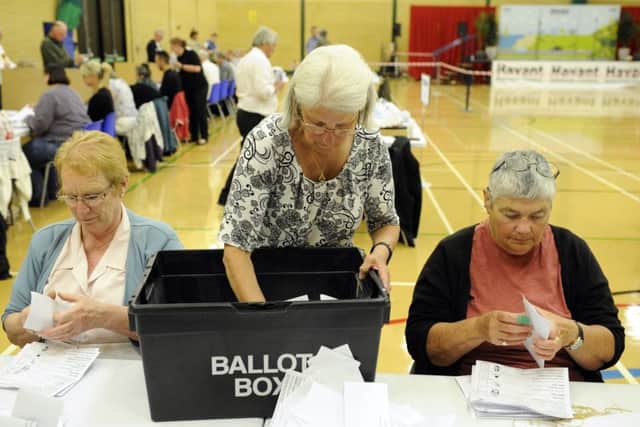 The general election count at Havant   Picture by: Malcolm Wells