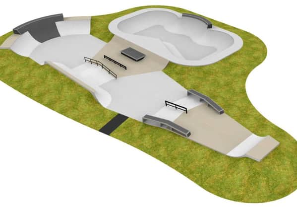 A computer-generated image of how the new skatepark at Bridgemary, Gosport, will look