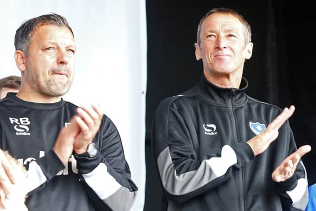 Robbie Blake, left, and John Keeley. Picture: Joe Pepler