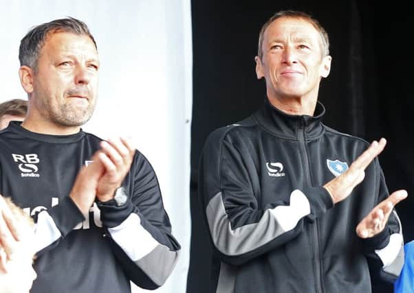 Robbie Blake, left, and John Keeley. Picture: Joe Pepler