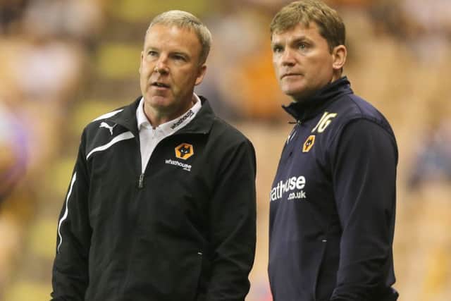 Kenny Jackett and assistant boss Joe Gallen at Wolves