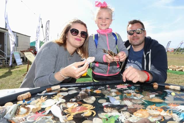 It wasnt all about kitesurfing though as there was plenty of other things to do and Kasia, Maya, five, and Peter Nuzikowski enjoyed discovering sea creatures