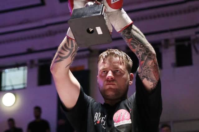 Danny Couzens celebrates victory over Ossie Jervier. Picture: Natalie Mayhew, Butterfly Boxing