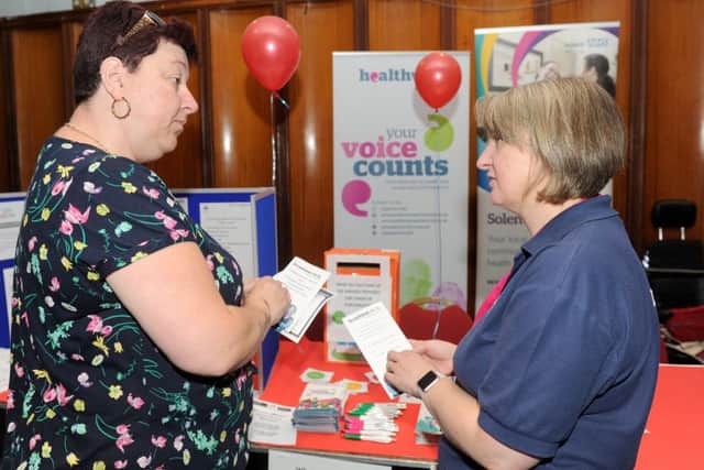 From left, Chris Colbourne from Connors Toy Libraries with Alison Nicholson from Healthwatch Portsmouth
Picture: Sarah Standing (170728-3104)