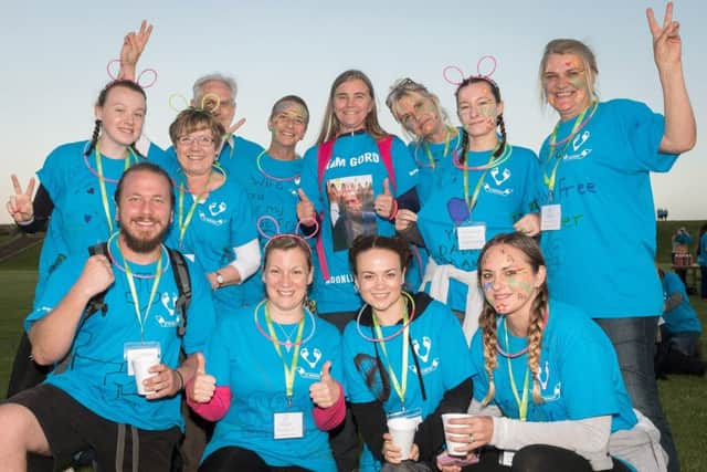 Team Gord entered in memory of Gordon Tyler whose wife Erica (fourth left, back row) and her team had raised more than £1,000. Picture: Keith Woodland PPP-171206-110709001