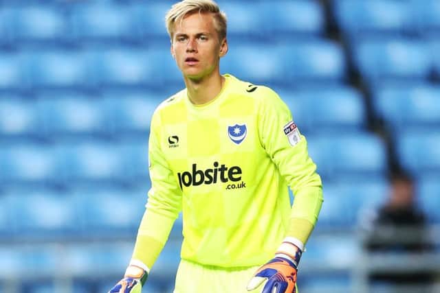 Pompey keeper Alex Bass Picture: Joe Pepler