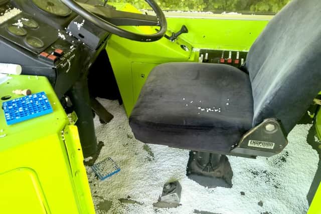Damage caused by the vandals