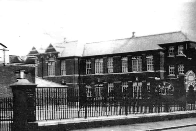 Wimborne Road Junior School, Southsea, 1916. It was the September of that year, half way through the First World War, that it opened. It was initially two separate schools, one for girls, another for boys. Today its a mixed junior school.