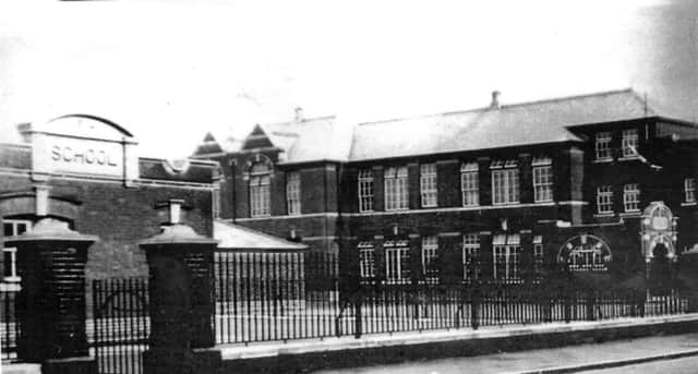 Wimborne Road Junior School, Southsea, 1916. It was the September of that year, half way through the First World War, that it opened. It was initially two separate schools, one for girls, another for boys. Today its a mixed junior school.