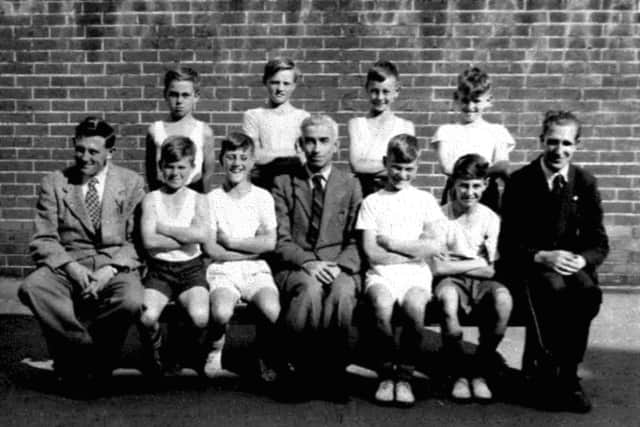 And heres Alan , back row, second from the right, with another Wimborne sports team.