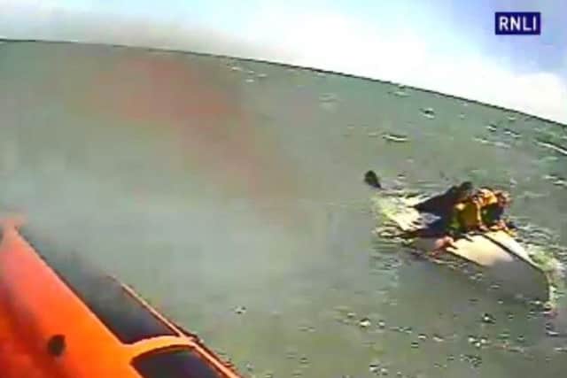 A screenshot from the RNLI video