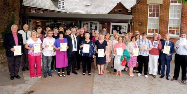 Fareham volunteers were presented with certificates by the mayor