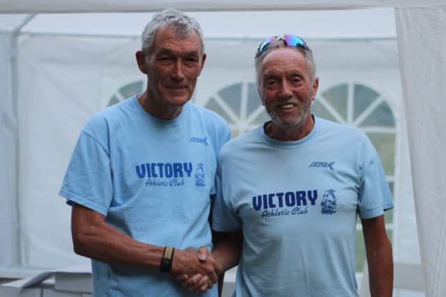 John Gallagher, left, and Pete Harding organised the Hayling Billy 5 with the Victory club team. Picture: David Brawn