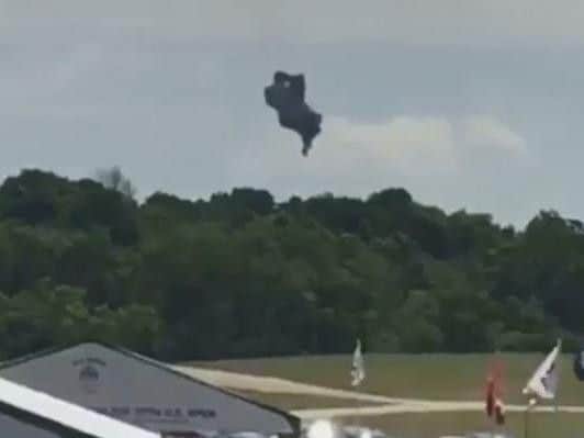 The blimp crashed