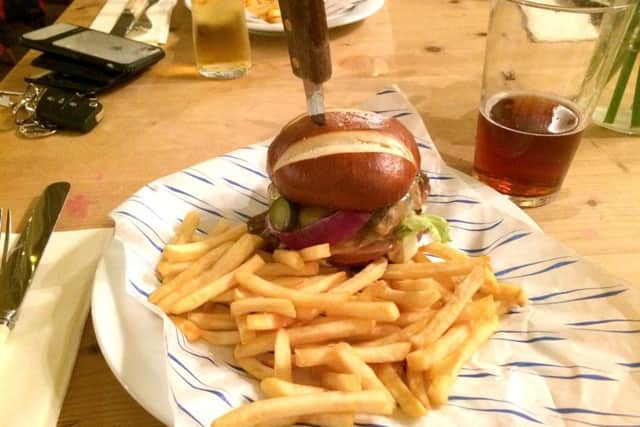 The burger on offer at The Brickmakers