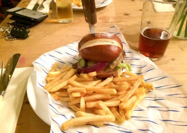 The burger on offer at The Brickmakers
